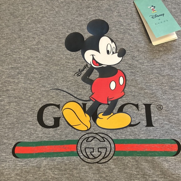 Authentic Gucci X Mickey Mouse Shirt Grey - Picture 2 of 5